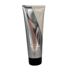 Close-up of the VS Him Platinum fragrance notes for daily grooming and a refined scent.