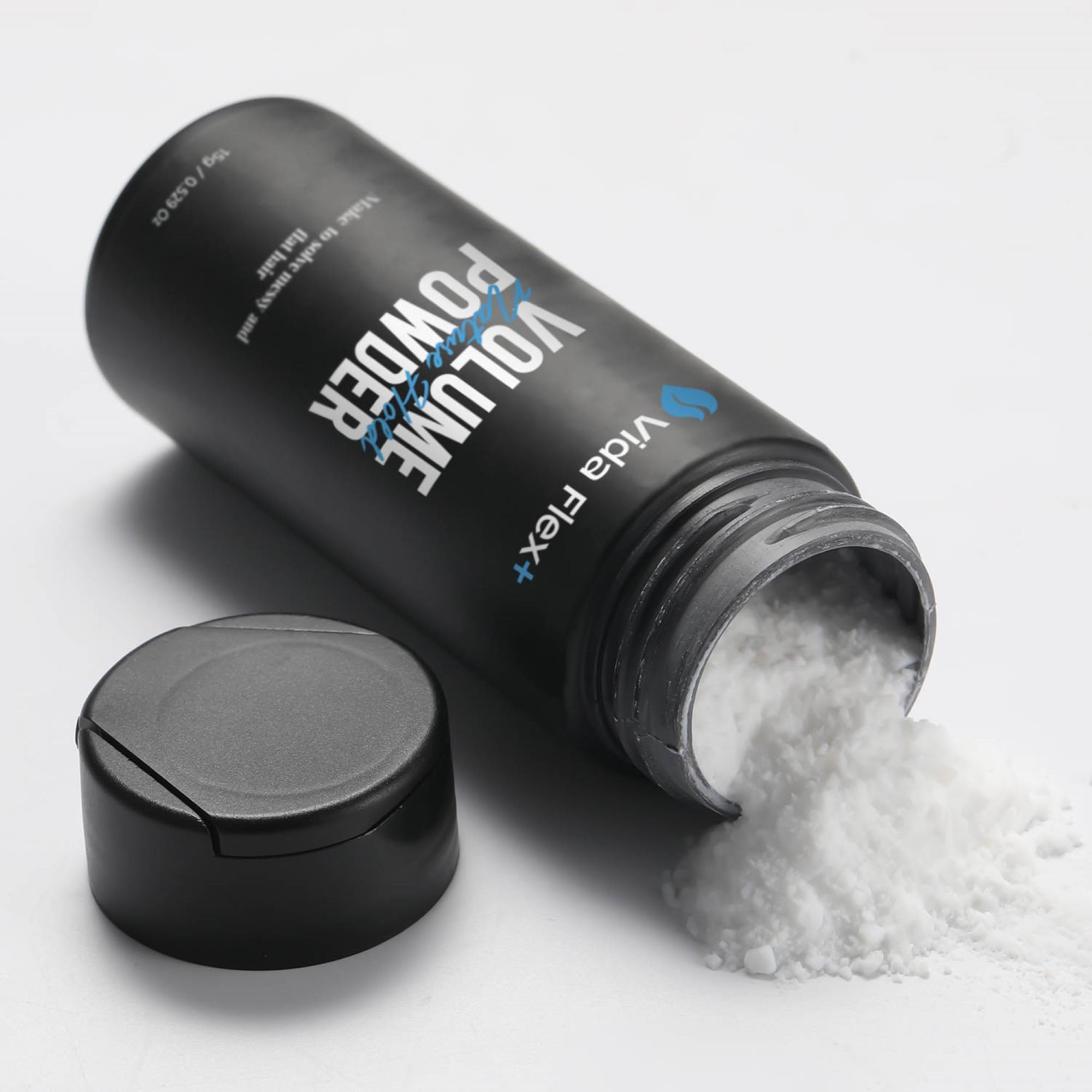 Vida Flex+ powder provides a matte finish without shine for everyday styling.