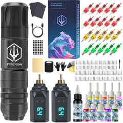 Vidattx POSEIDON tattoo pen, wireless precision for clean lines.