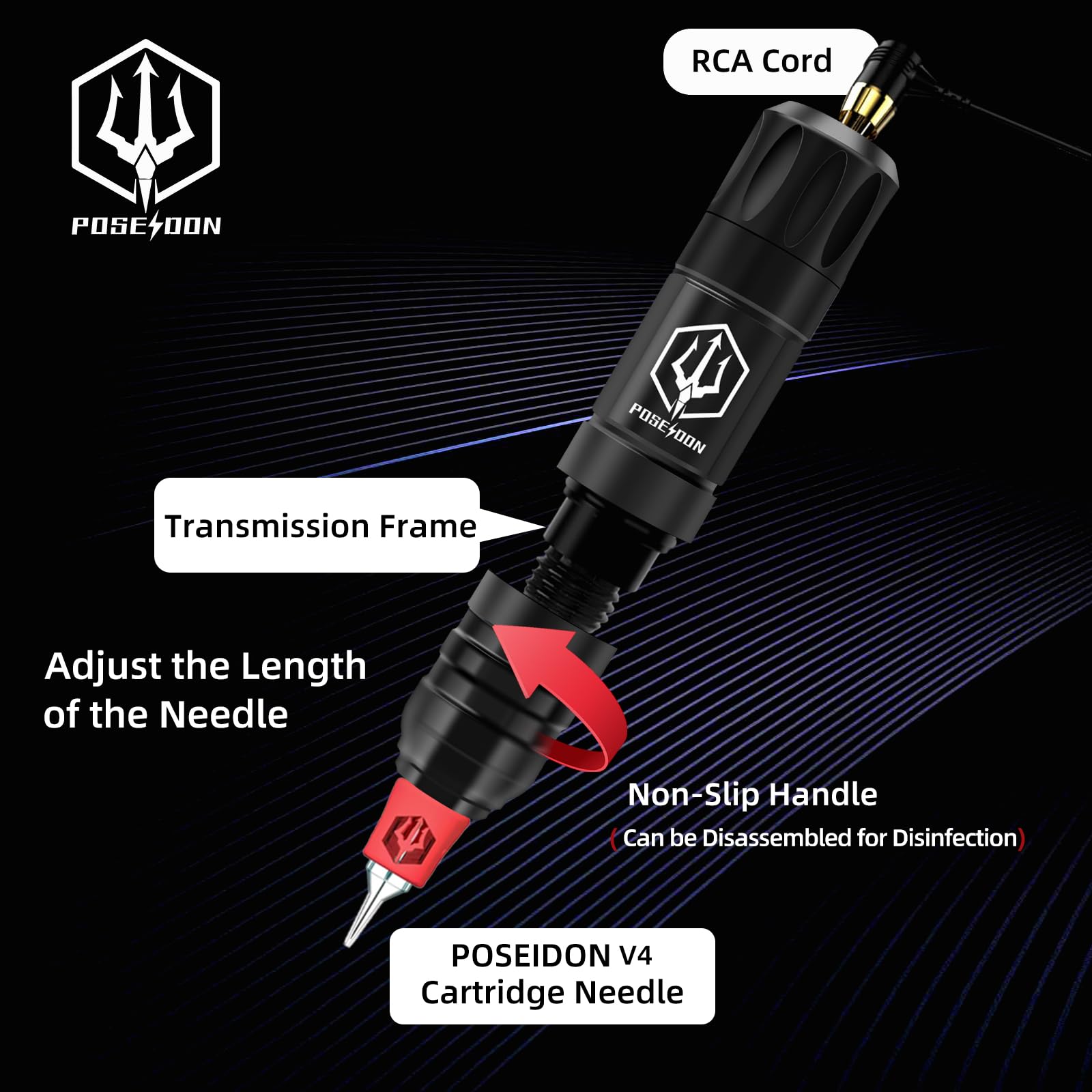 Vidattx POSEIDON Type-C cable enables quick, convenient charging.