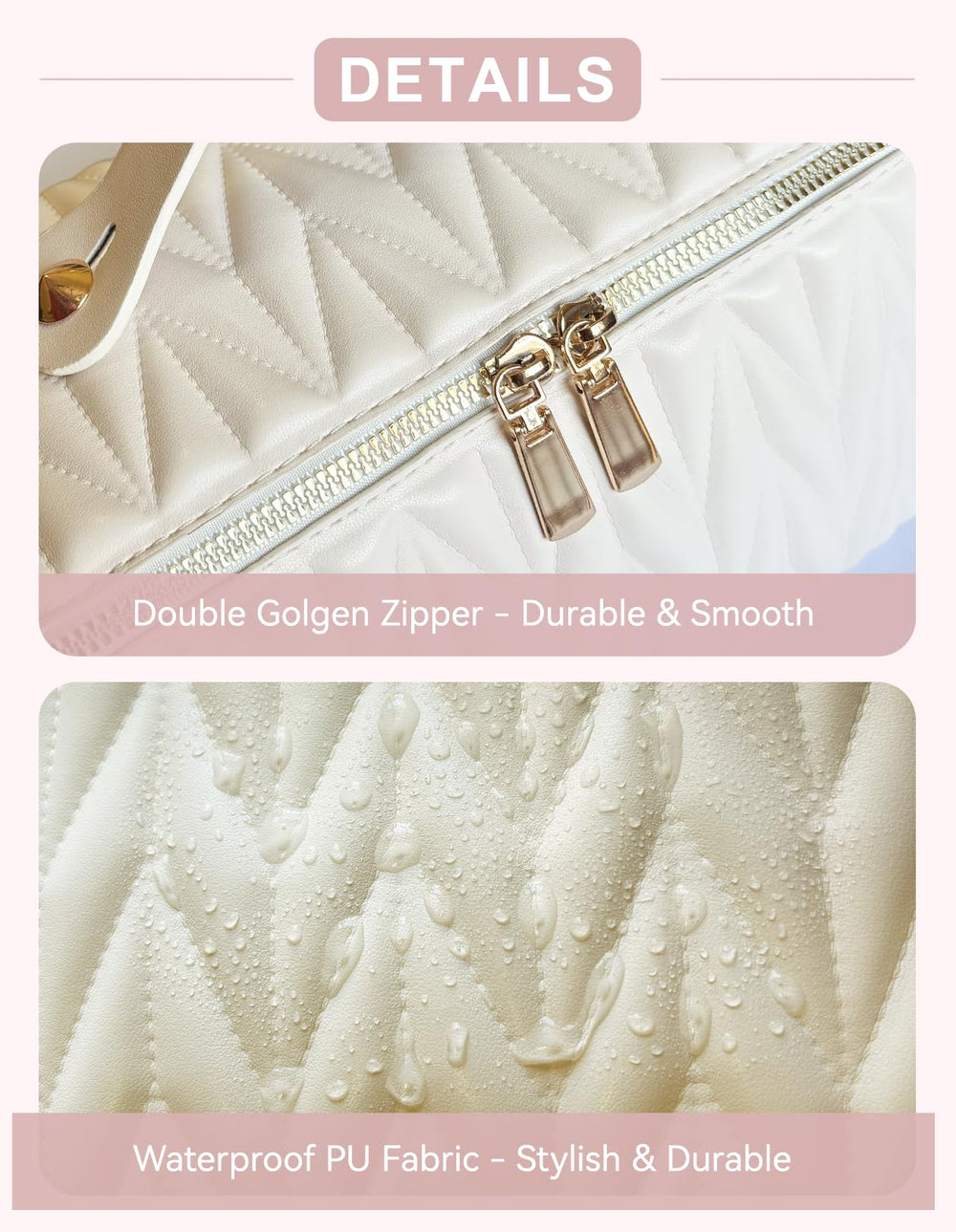 VIDIBESTY divided compartments to separate cosmetics and toiletries