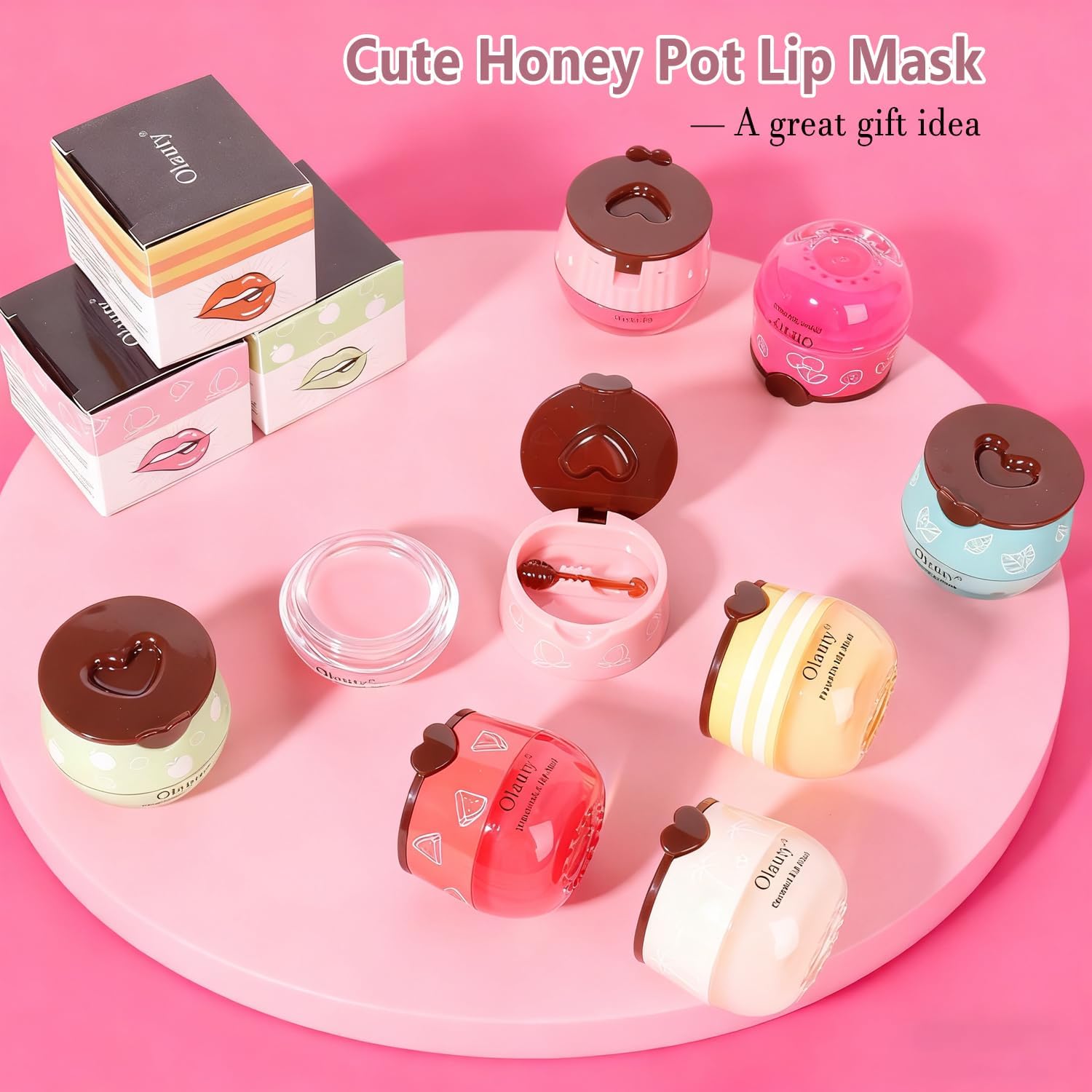 Vienflona stocking-stuffer friendly lip balm set on display.