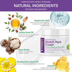 Vigority Stretch Mark Cream tube packaging highlights easy daily use