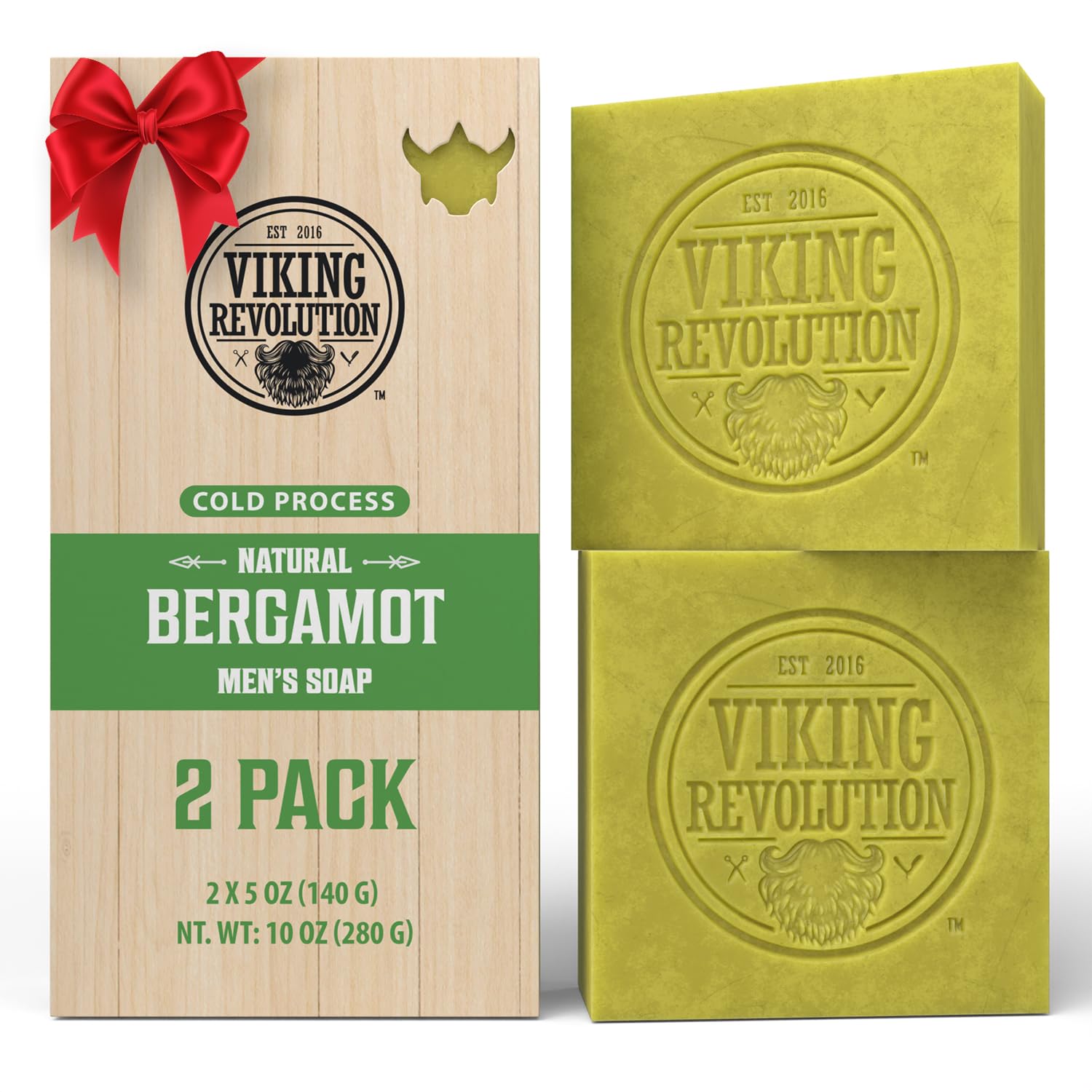 Viking Revolution bergamot soap bar front view for a refreshing cleanse
