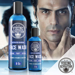 Viking Revolution Charcoal Face Wash two-piece set—value option for travel and home