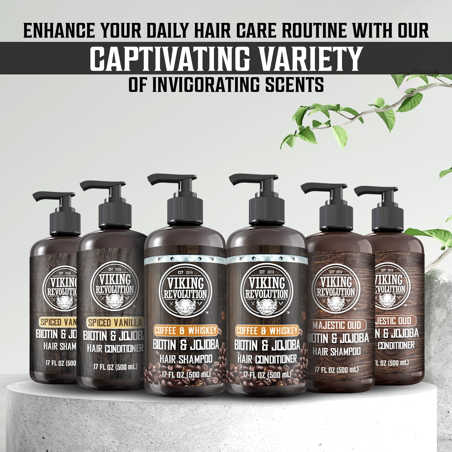 Viking Revolution fragrance swirls evoke coffee and whiskey aroma.
