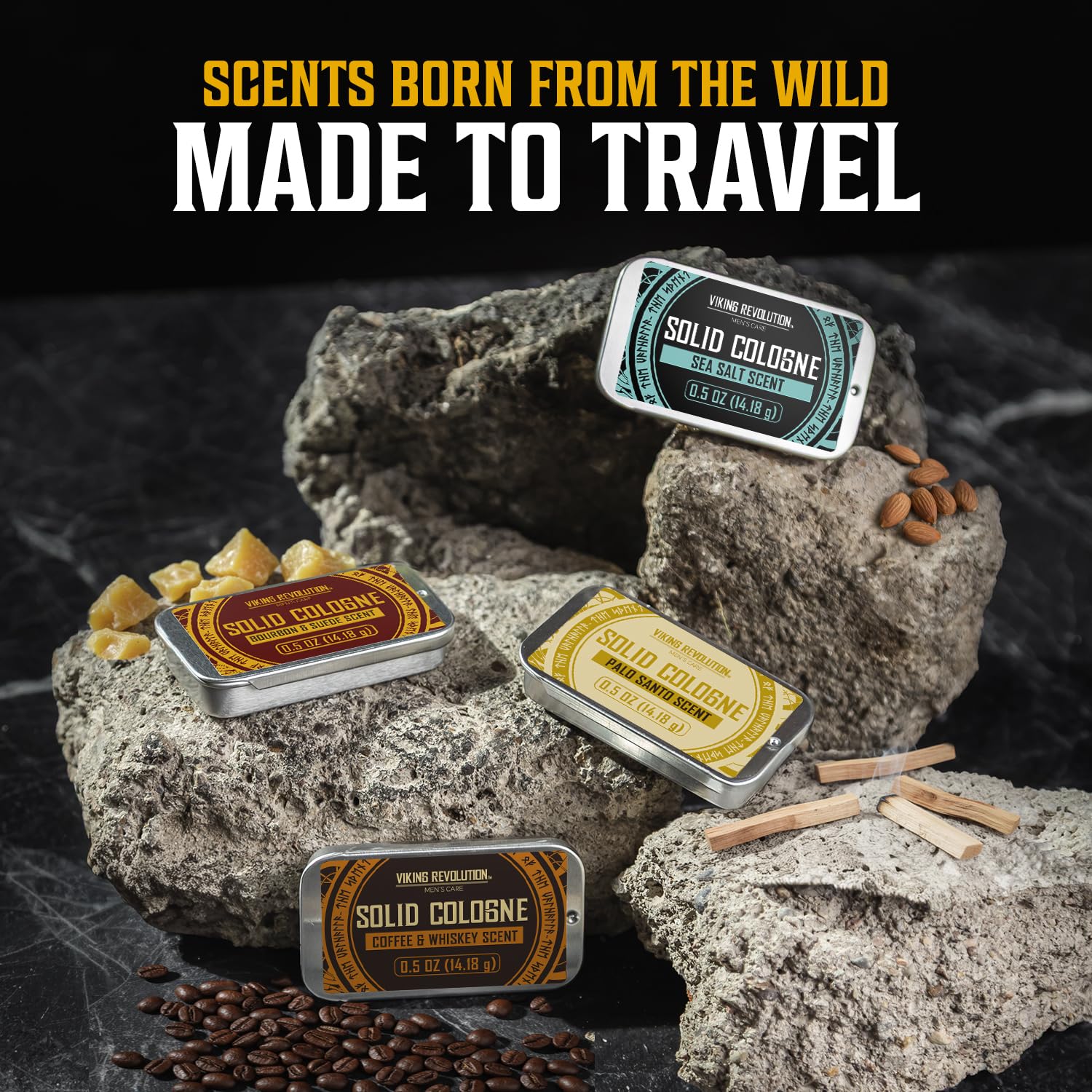 Viking Revolution gift-ready solid cologne set for fragrance lovers.