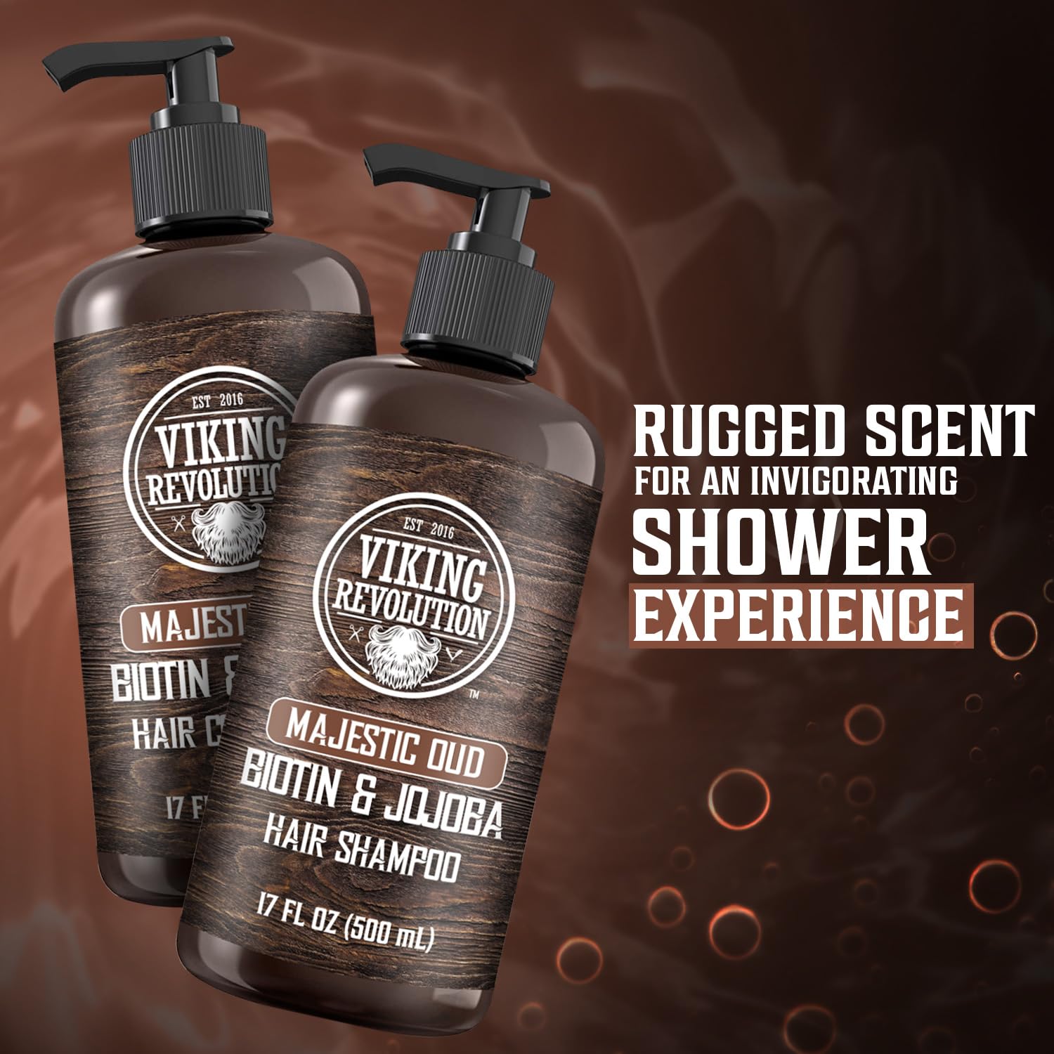 Viking Revolution Majestic Oud in shower with rejuvenating scent.