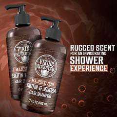 Viking Revolution Majestic Oud in shower with rejuvenating scent.