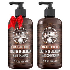 Viking Revolution Majestic Oud shampoo bottle for a refreshing, clean scalp.