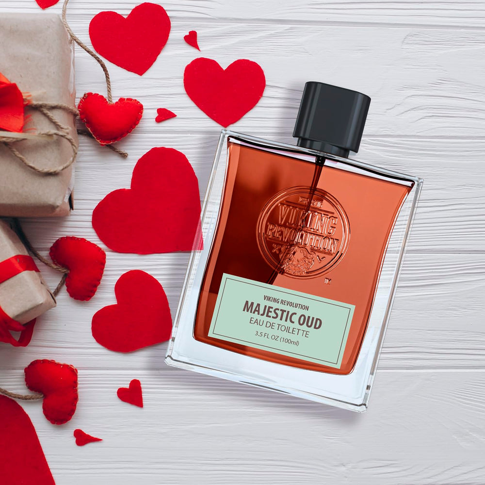 Viking Revolution Majestic Oud perfume showcases warm wood notes for daily wear.