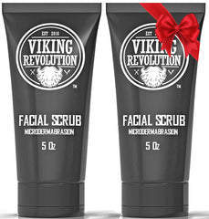 Viking Revolution Microdermabrasion Face Scrub pack of two bottles for consistent exfoliation.