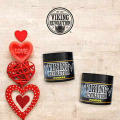 Viking Revolution Pomade water-based formula rinses out easily.