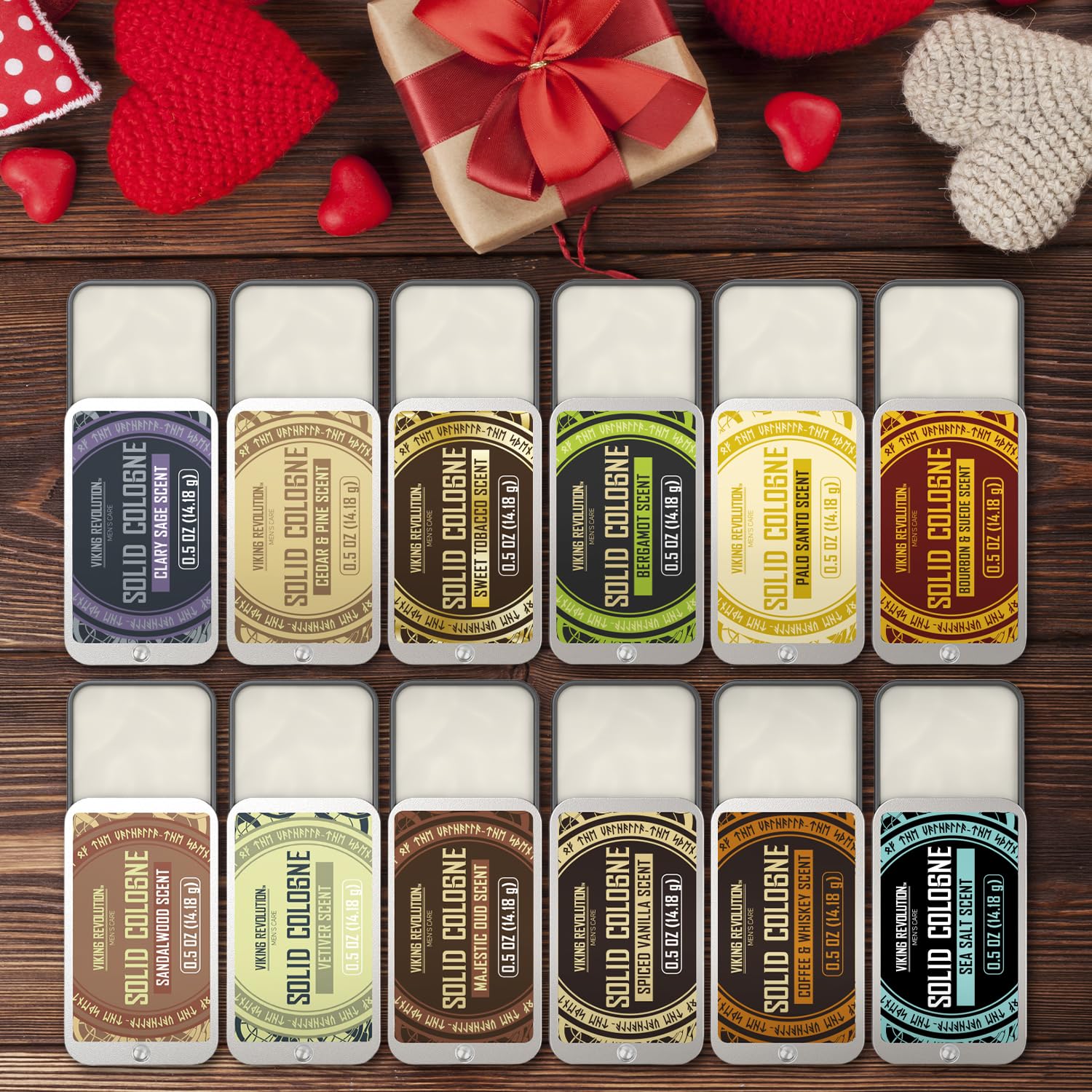 Viking Revolution solid cologne Vetiver tin for on-the-go scent.