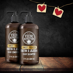 Viking Revolution Sweet Tobacco shampoo pump for easy dispensing