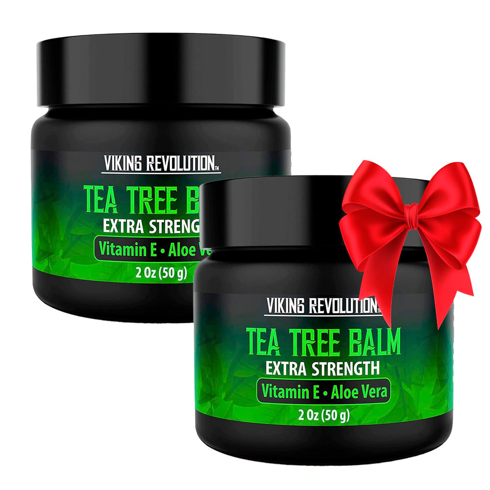 Viking Revolution Tea Tree Oil Cream bottle for everyday skin care and moisture.