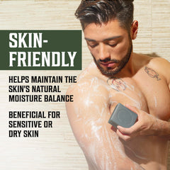 Viking Revolution Tea Tree soap lathering into a rich foam.