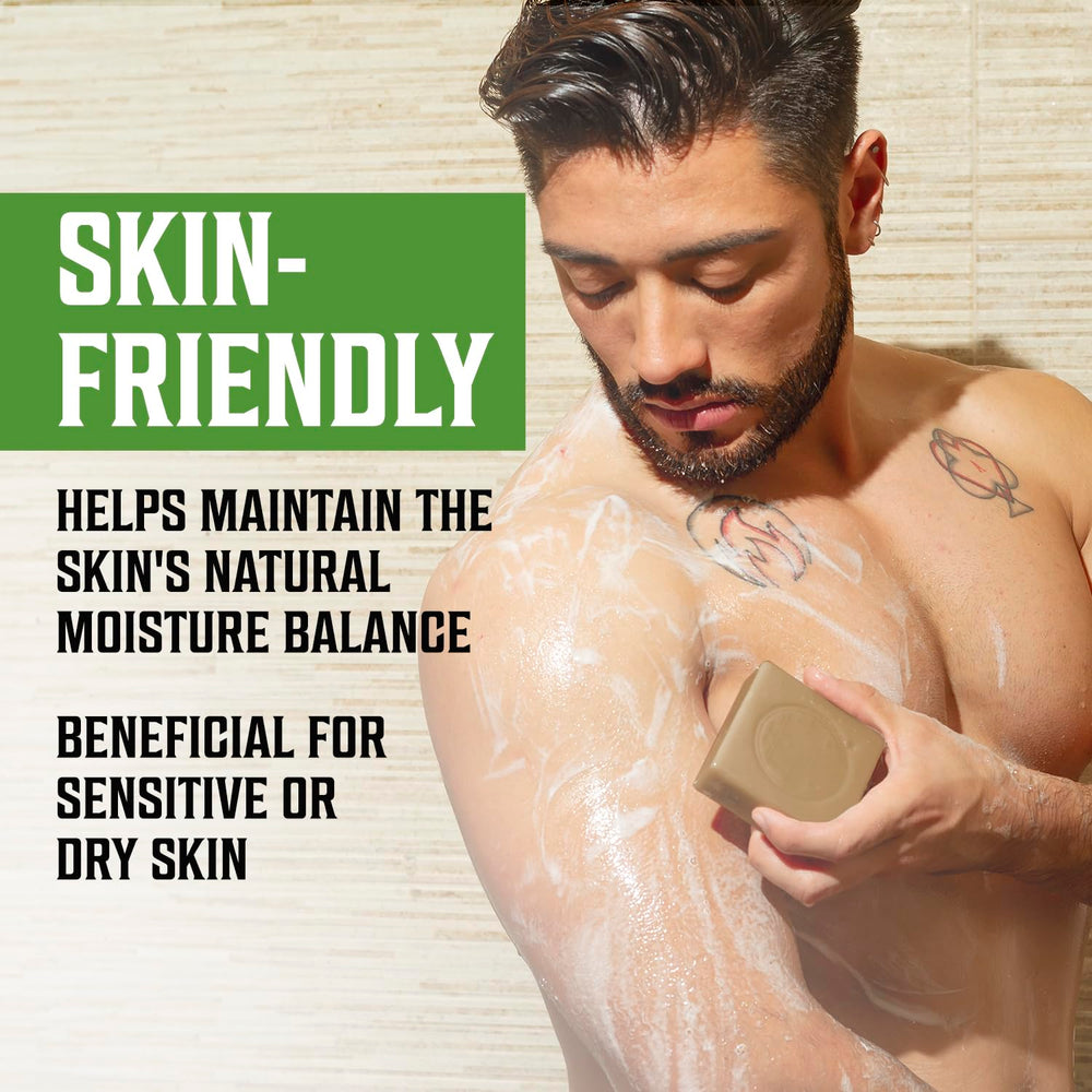 Viking Revolution Vetiver soap containing shea oil for gentle nourishment.