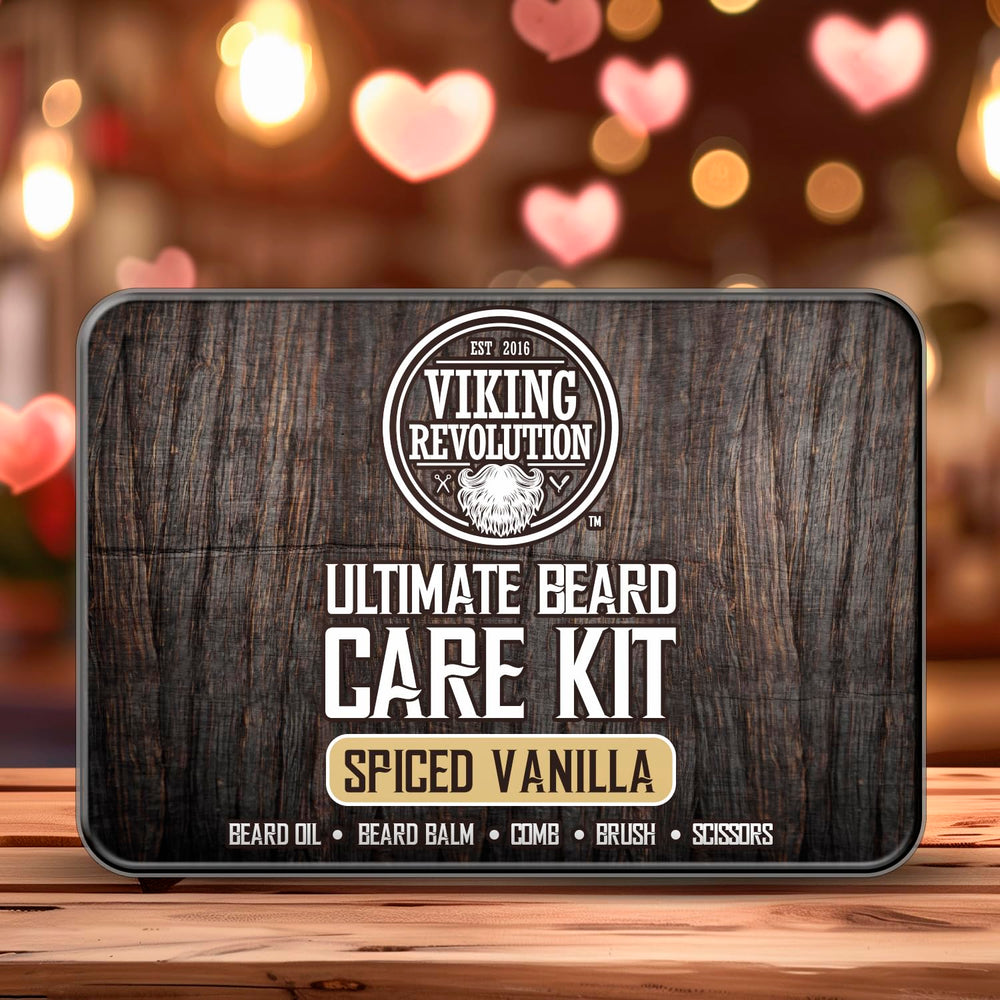 Viking Revolution wooden boar hair beard brush for detangling and smoothing.