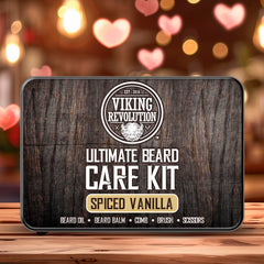 Viking Revolution wooden boar hair beard brush for detangling and smoothing.