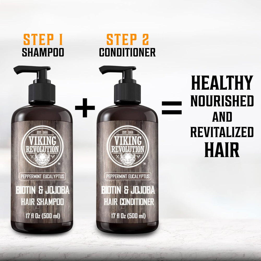Viking Revolution Biotin shampoo for daily use in invigorating showers