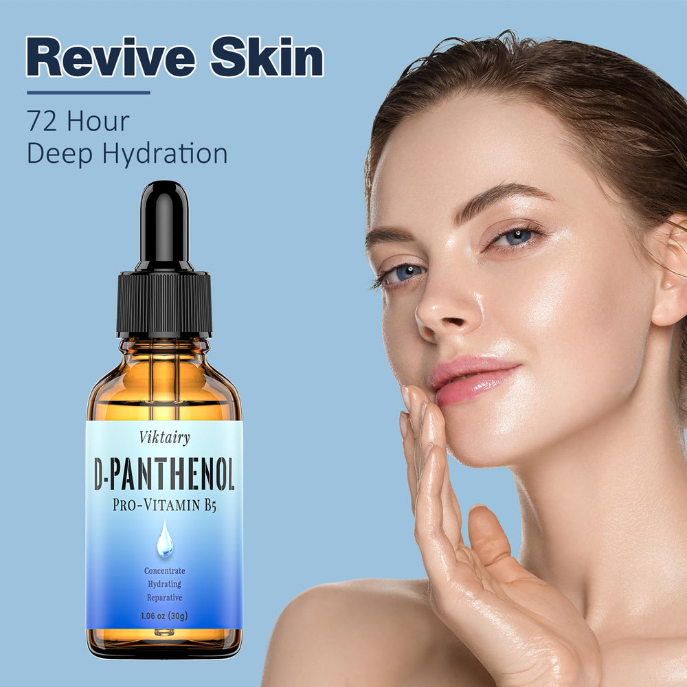 Viktairy D-Panthenol liquid dropper highlights concentrated pro-vitamin for DIY care.