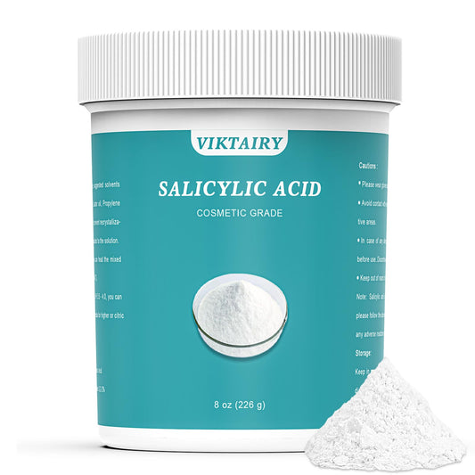 Viktairy Pure Salicylic Acid Powder jar front for clean DIY skincare