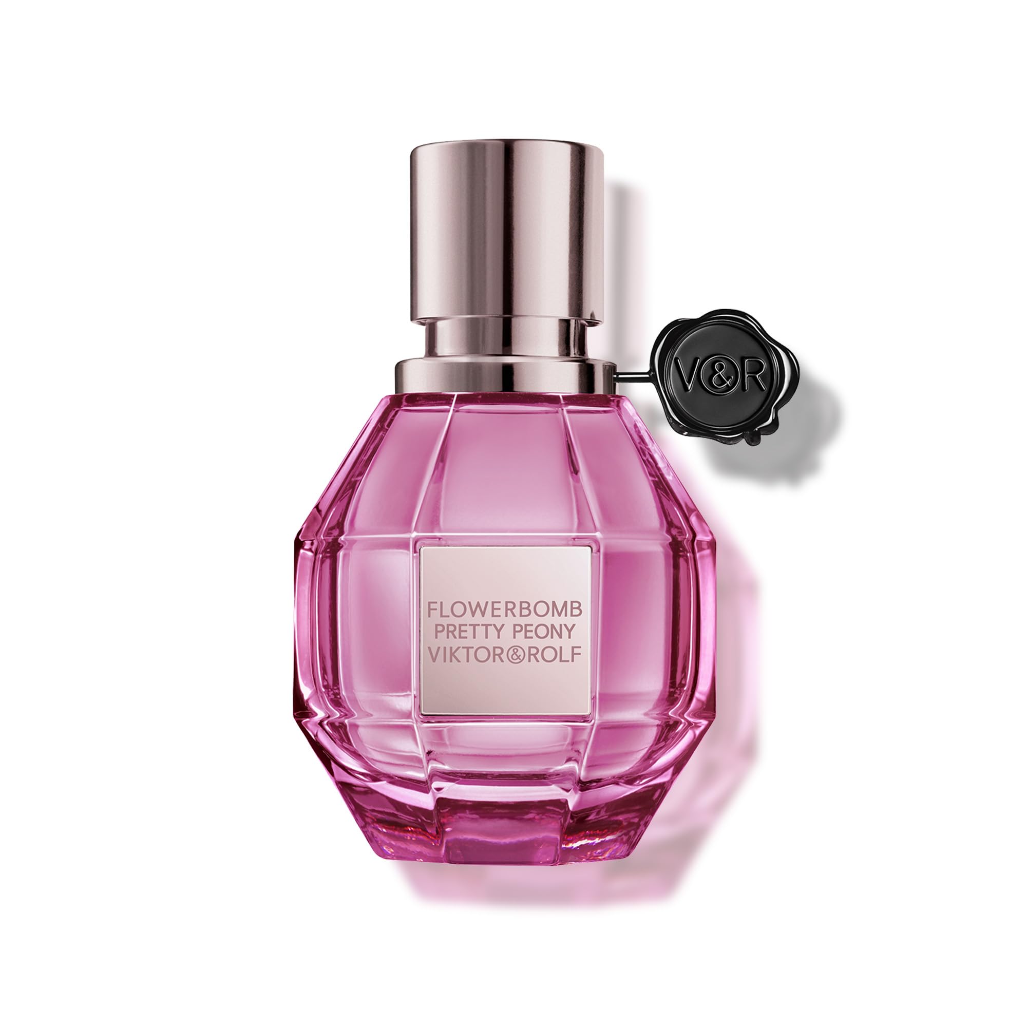 Viktor&Rolf Flowerbomb Pretty Peony bottle close-up highlighting strawberry notes for a fresh daytime mood.