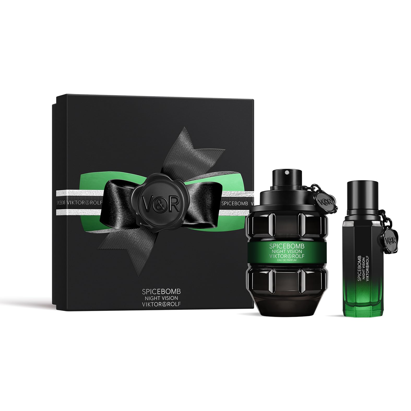 Viktor&Rolf Spicebomb Night Vision EDP bottle shows bold, lasting fragrance.