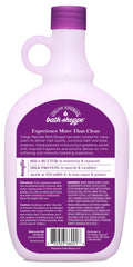 Village Naturals Bath Shoppe milk bath bubbles creating a relaxing spa-like bath.