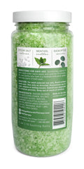 Village Naturals Therapy muscle bath soak pour shows convenient two-cap dosing.