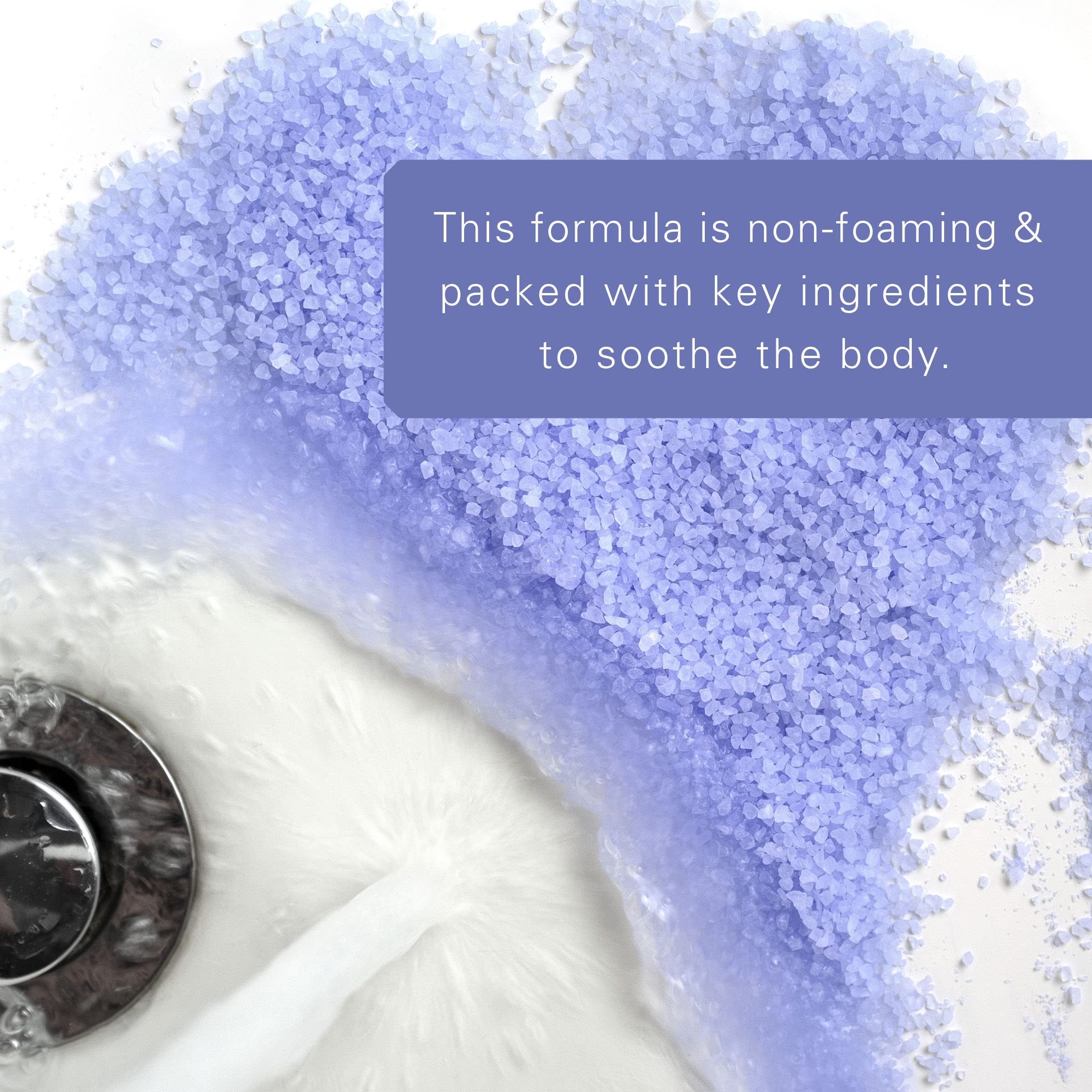 Village Naturals Therapy bath in warm water for a calming full soak.