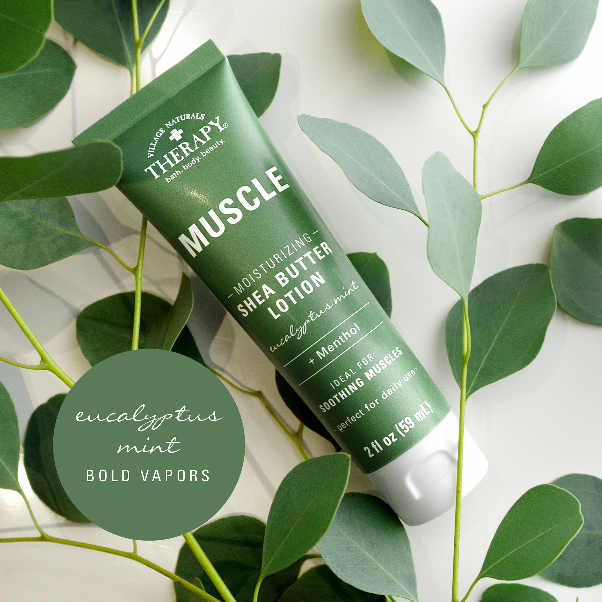Village Naturals Therapy 2 oz tubes for on-the-go relief.
