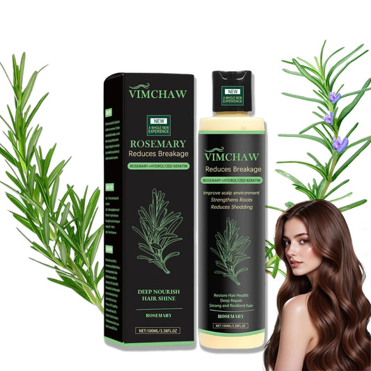 Vimchaw Organic Rosemary Shampoo bottle offers a gentle daily scalp cleanse.