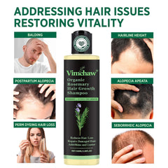 Vimchaw Rosemary Shampoo before-after hair texture comparison for density.