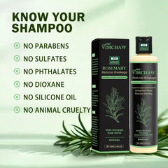 Vimchaw Rosemary Shampoo label details showcase silicone-free formula