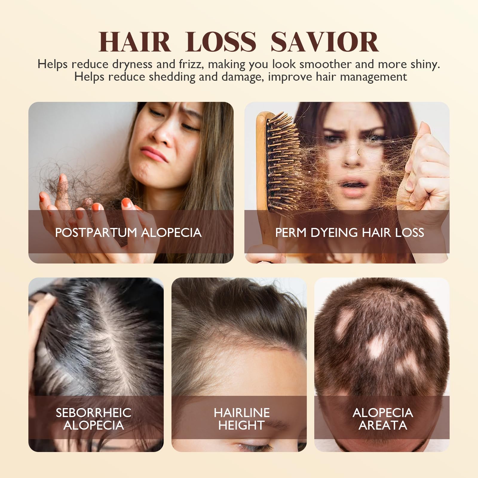 Vincofoo Hair Growth Spray used on dry hair to help smoothness