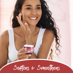 Merlot Day Cream texture swirl highlights velvety smoothness and absorption