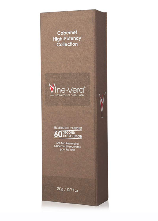Vine Vera eye solution applicator shown for easy, one-press use