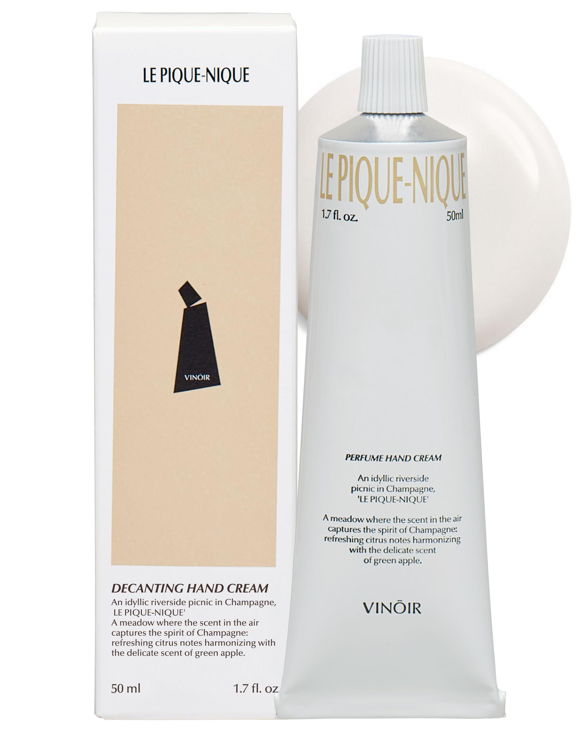 VINOIR LE PIQUE-NIQUE hand cream tube close-up for smooth skin