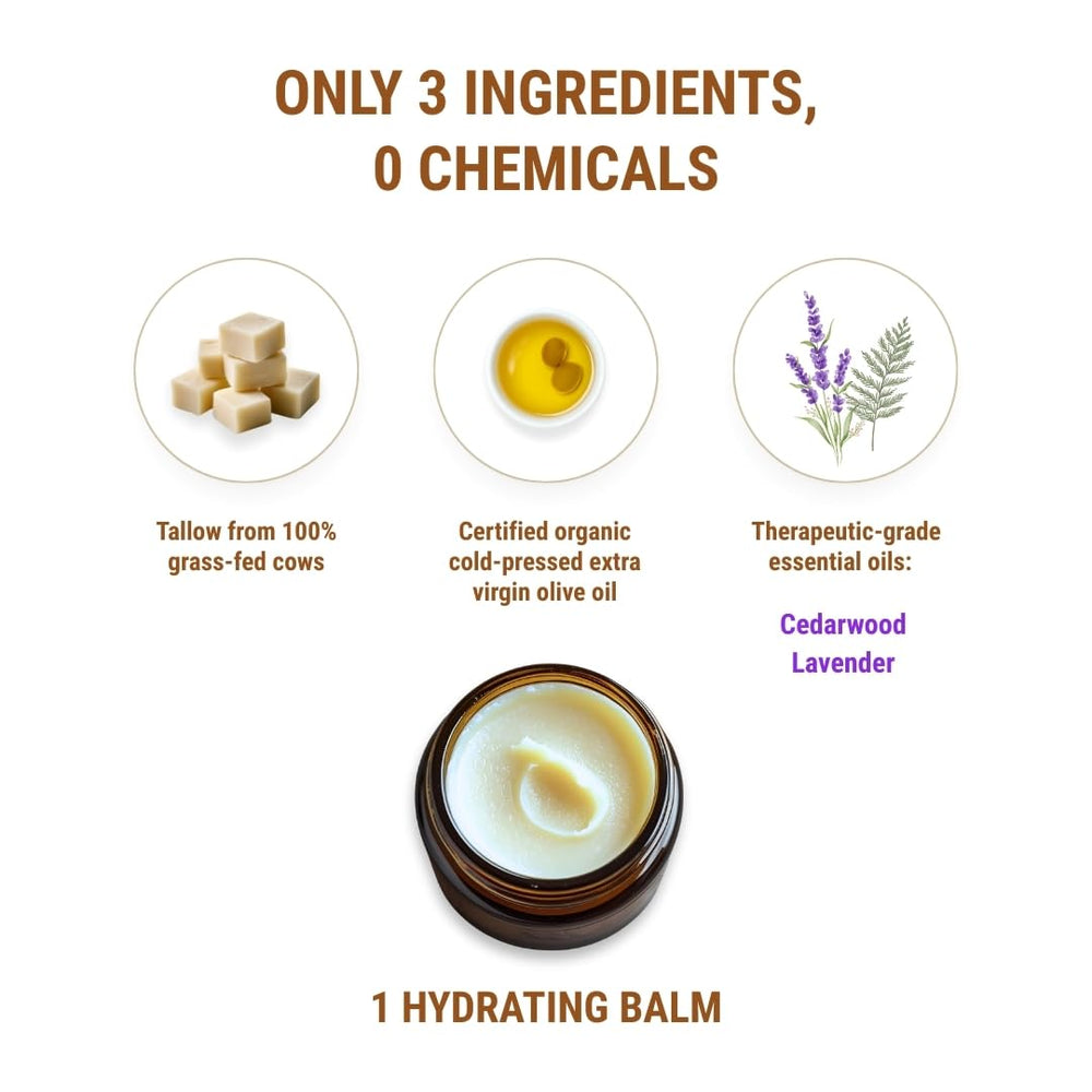Application of Vintage Tradition Beef Tallow Balm on skin