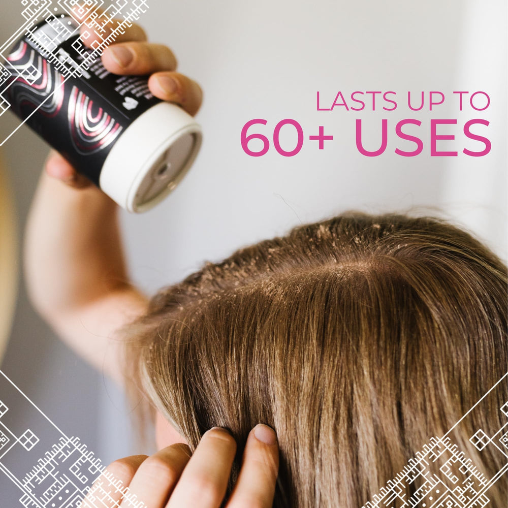 Viori dry shampoo powder brush massage encourages even blending and residue-free finish.