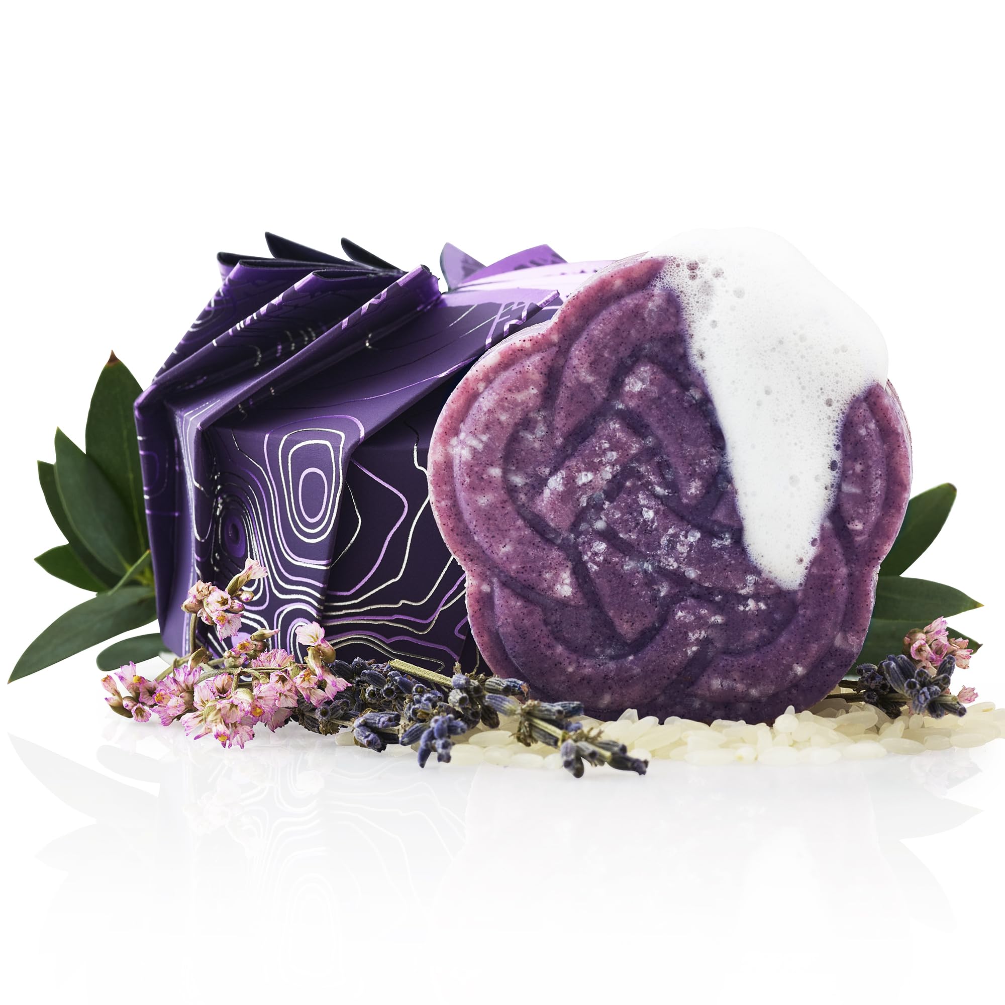 Viori Purple Shampoo Bar with Longsheng rice water neutralizes brassiness in blonde hair