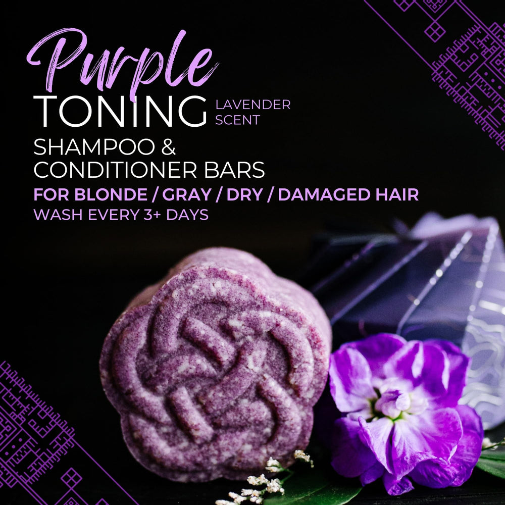 Viori Purple Shampoo Bar natural oil blend nourishes hair during cleansing