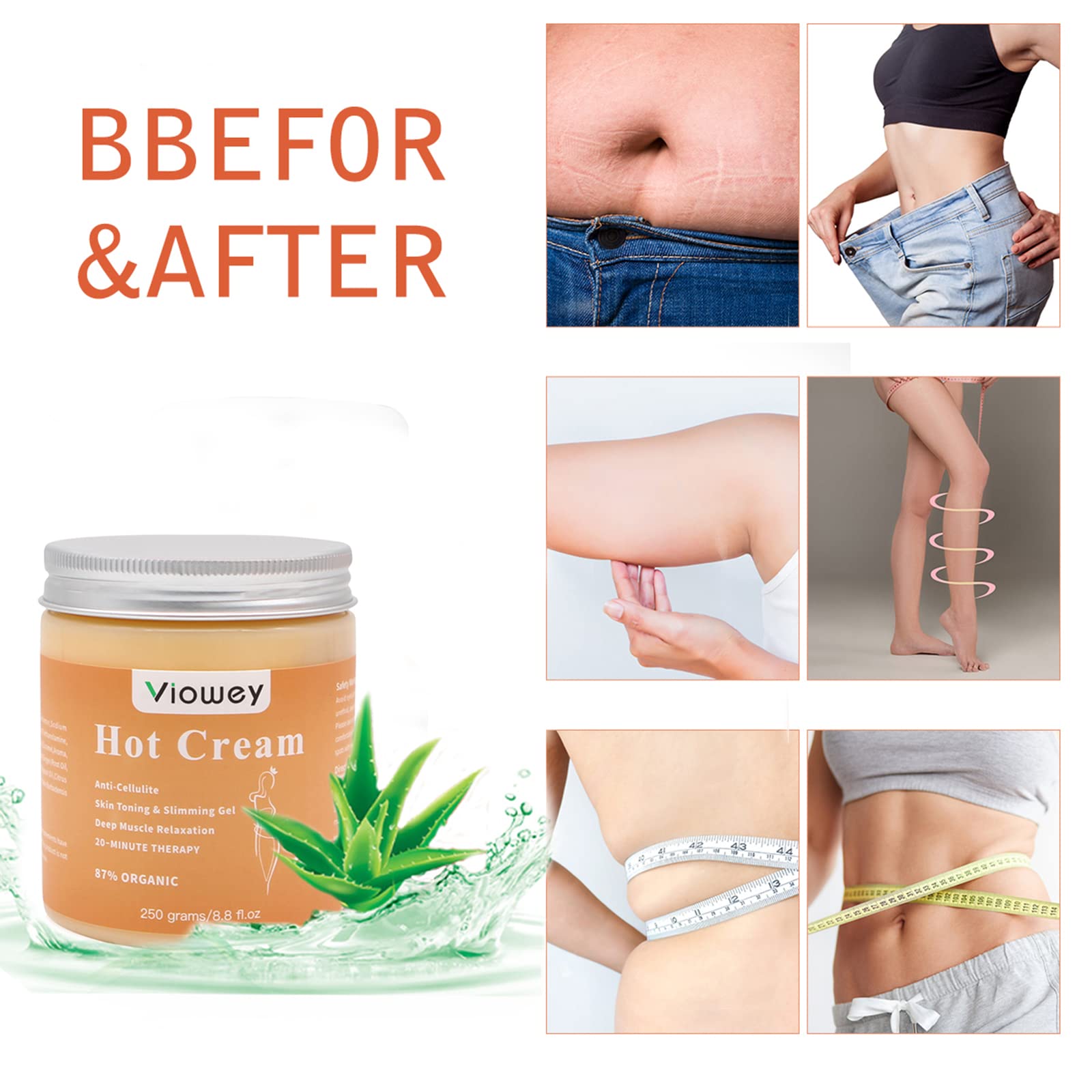 Viowey Hot Cream buttocks shaping promotes smoother skin and subtle definition