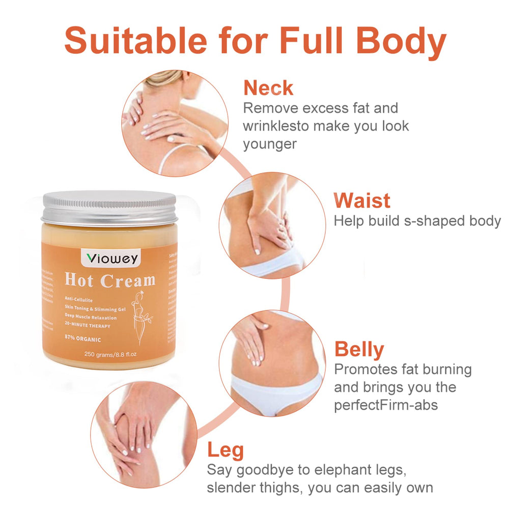 Viowey Hot Cream legs firming highlights improved circulation for toned limbs