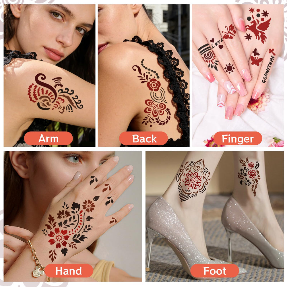 VIOXIA face and body stencil patterns for festival-ready looks