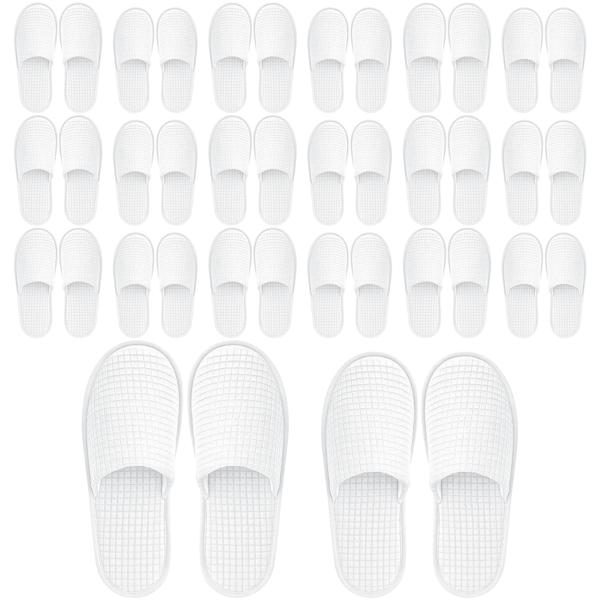 Vipay 20-pair white disposable slippers packaging for travel convenience