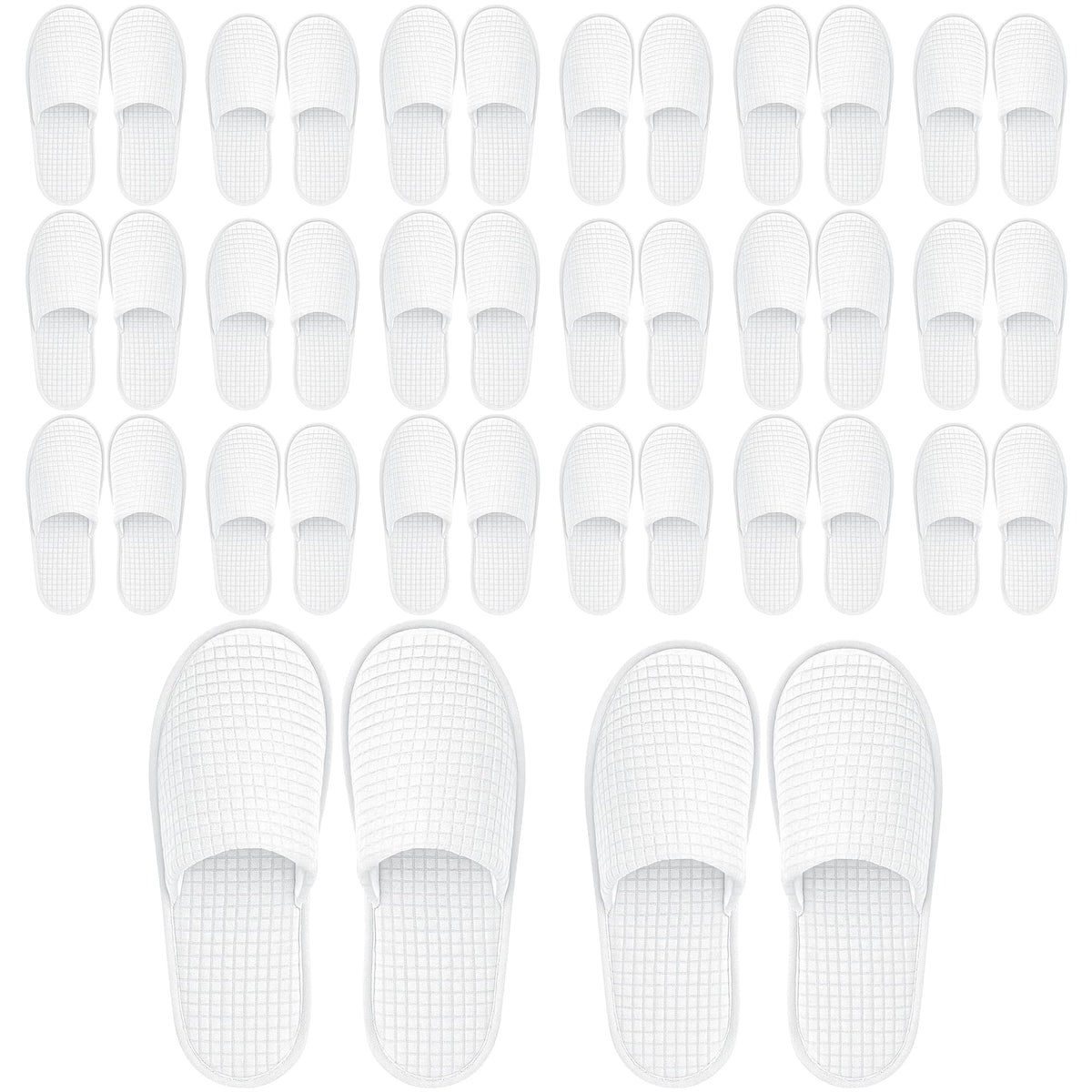 Vipay 20-pair white disposable slippers packaging for travel convenience