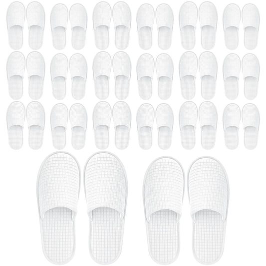 Vipay 20-pair white disposable slippers packaging for travel convenience